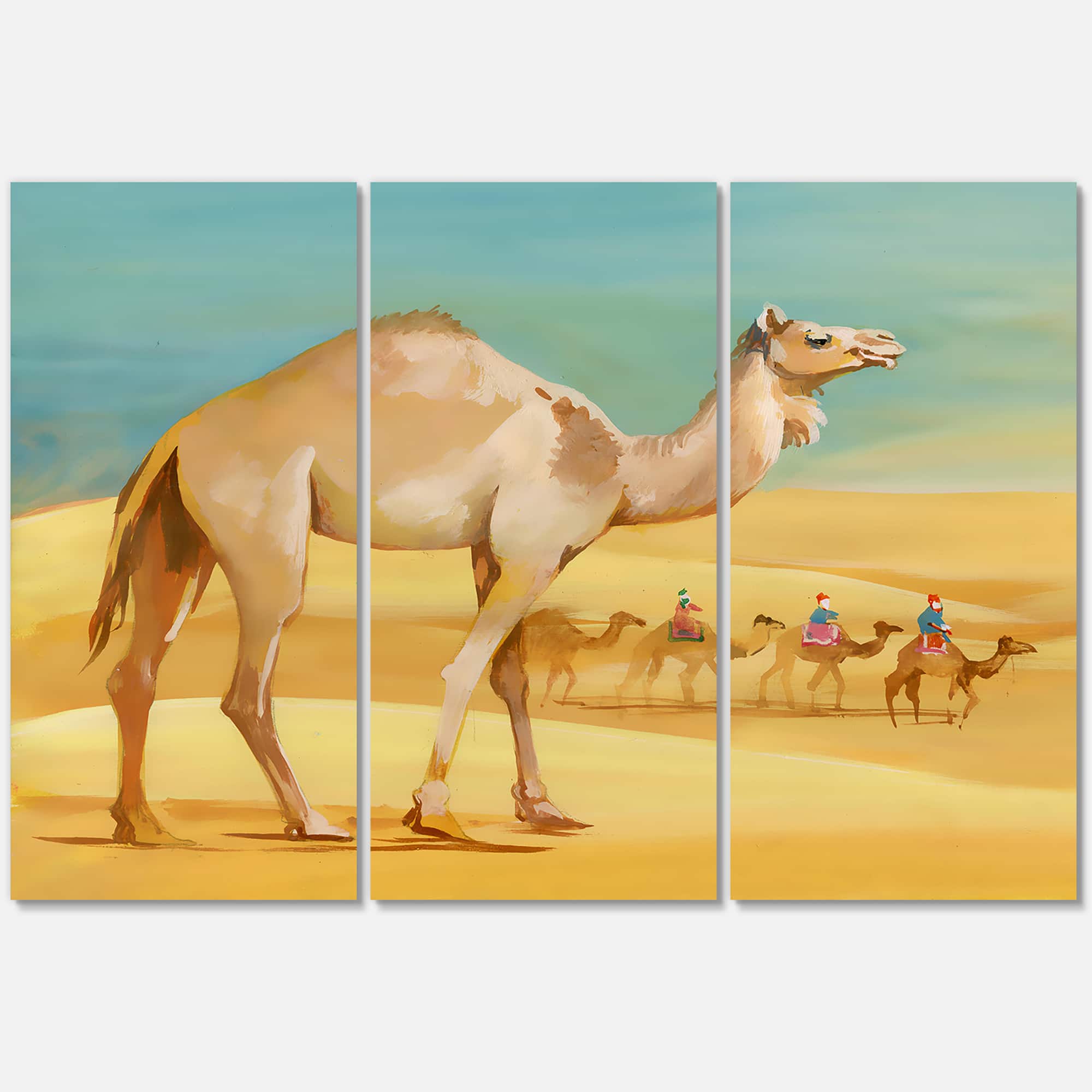 Designart - Camels In Desert